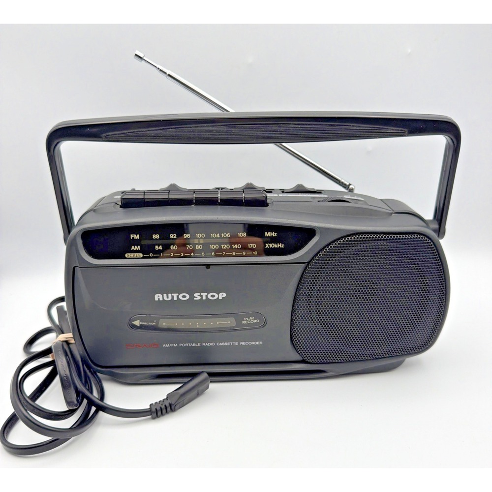 Craig Electronics AM/FM Portable Radio Cassette Recorder JS7211 TESTED EUC